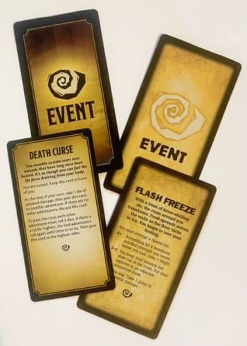 Betrayal at House of the Hill and Baldur's Gate Promo Cards: Flash Freeze & Death Curse