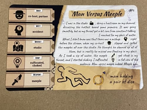 Paranormal Detectives: Man vs Meeple Promo Card