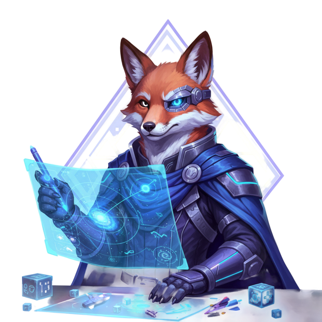Space captain fox planning your game night