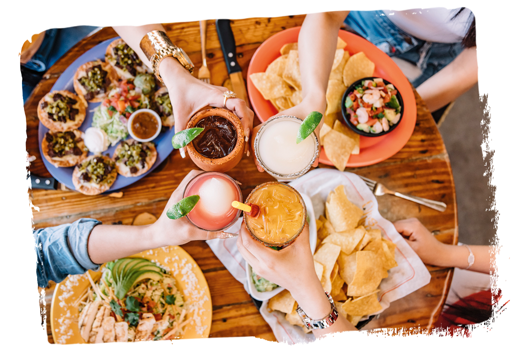 Ojos Locos mixed drinks and good food in a sports bar