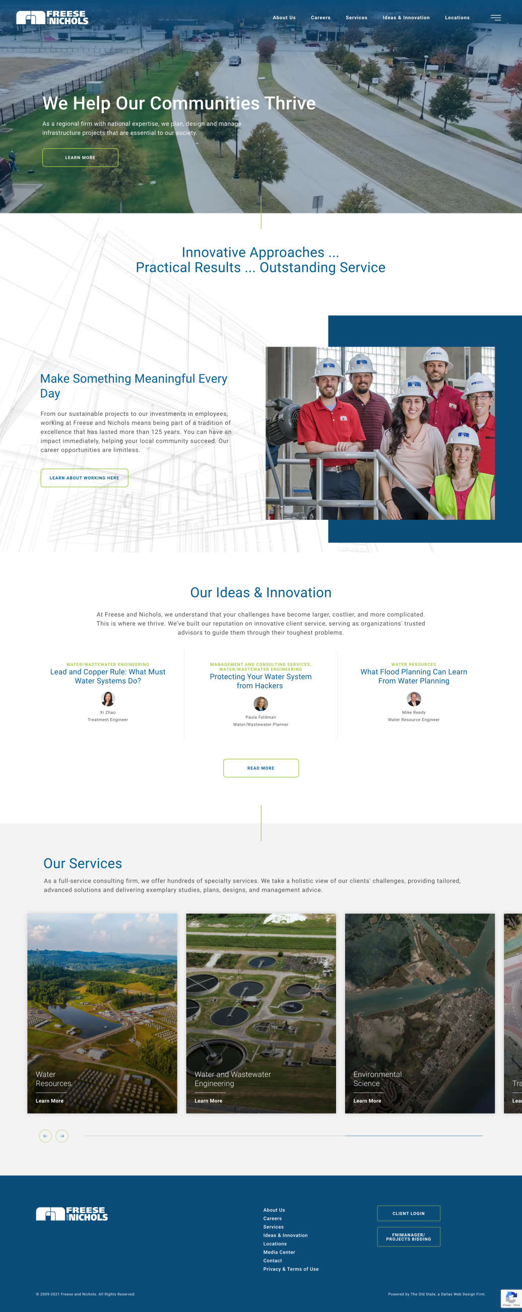 Migrating Content for Freese & Nichols | Modern Site Design