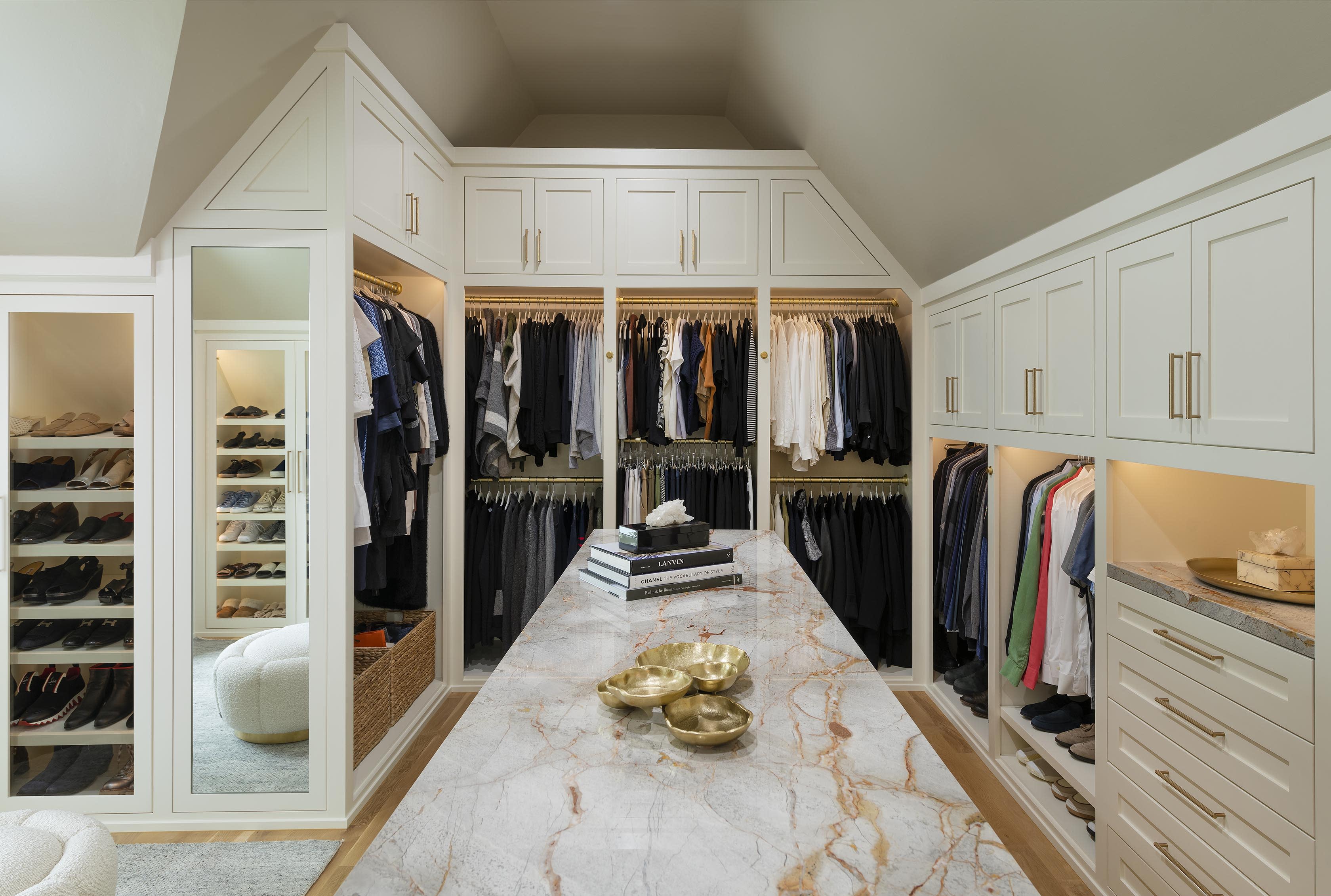 Walk Closet with Louis Vuitton Art - Transitional - Closet