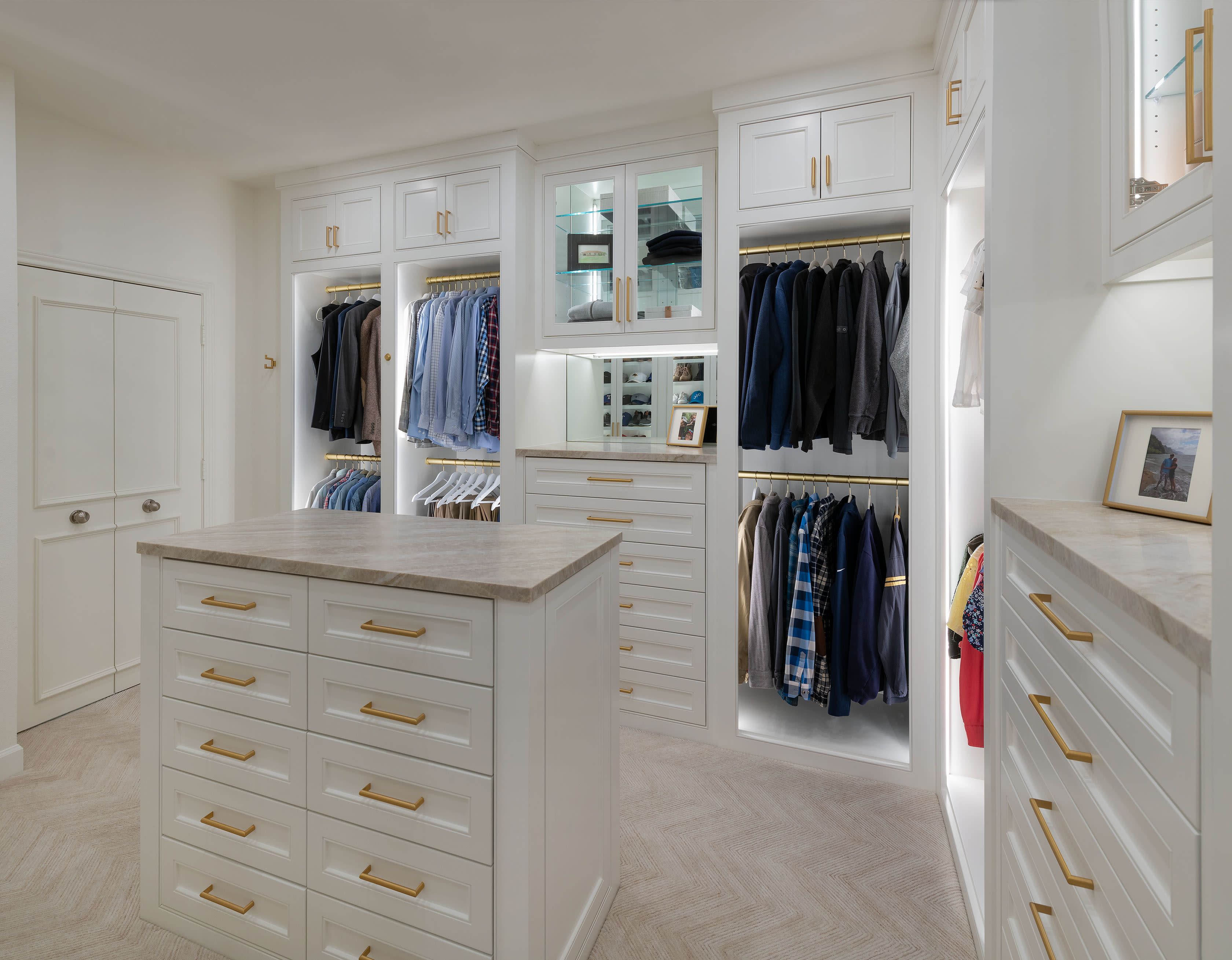 his closet, custom designed closet
