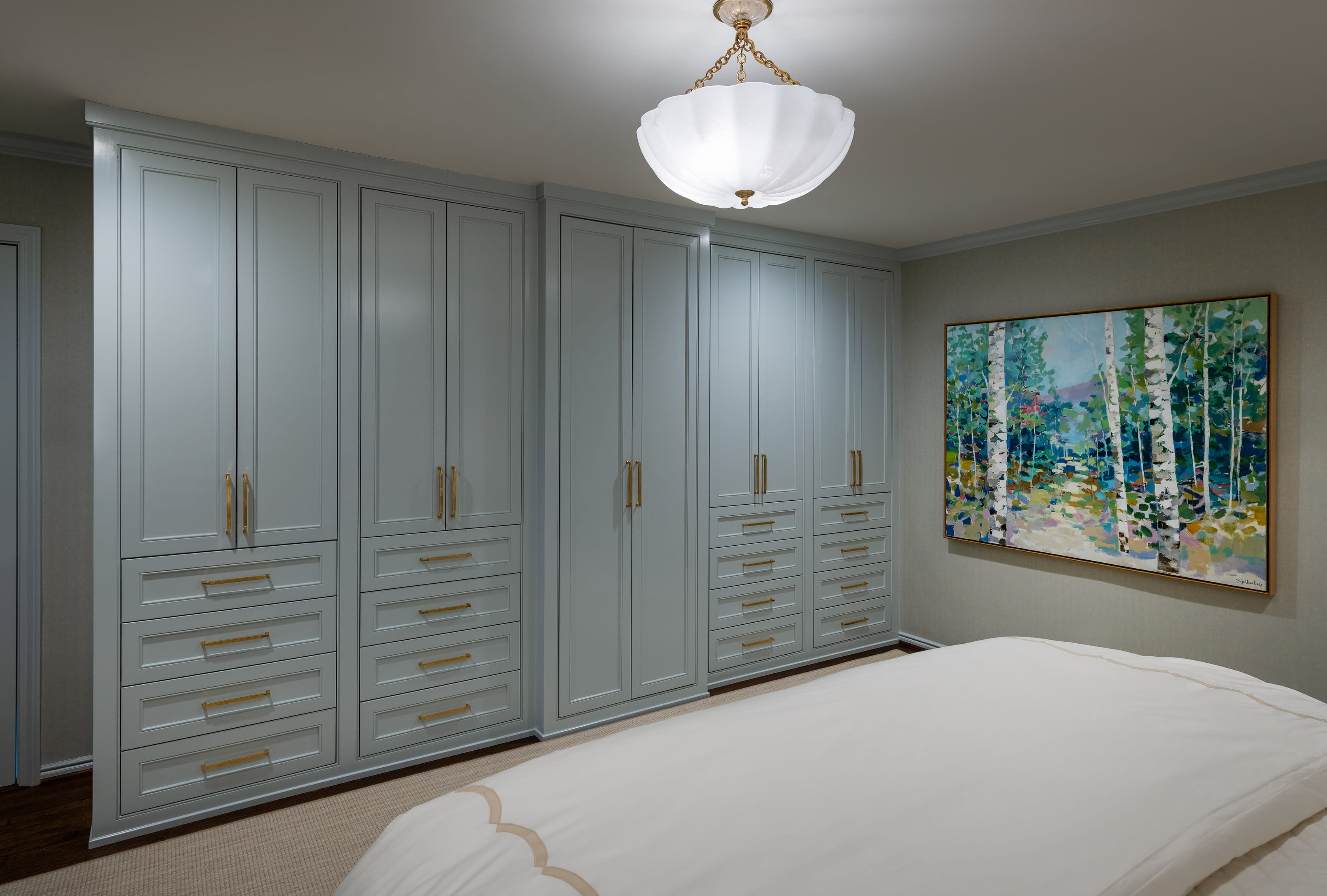 custom designed closet, bedroom storage, bedroom closet