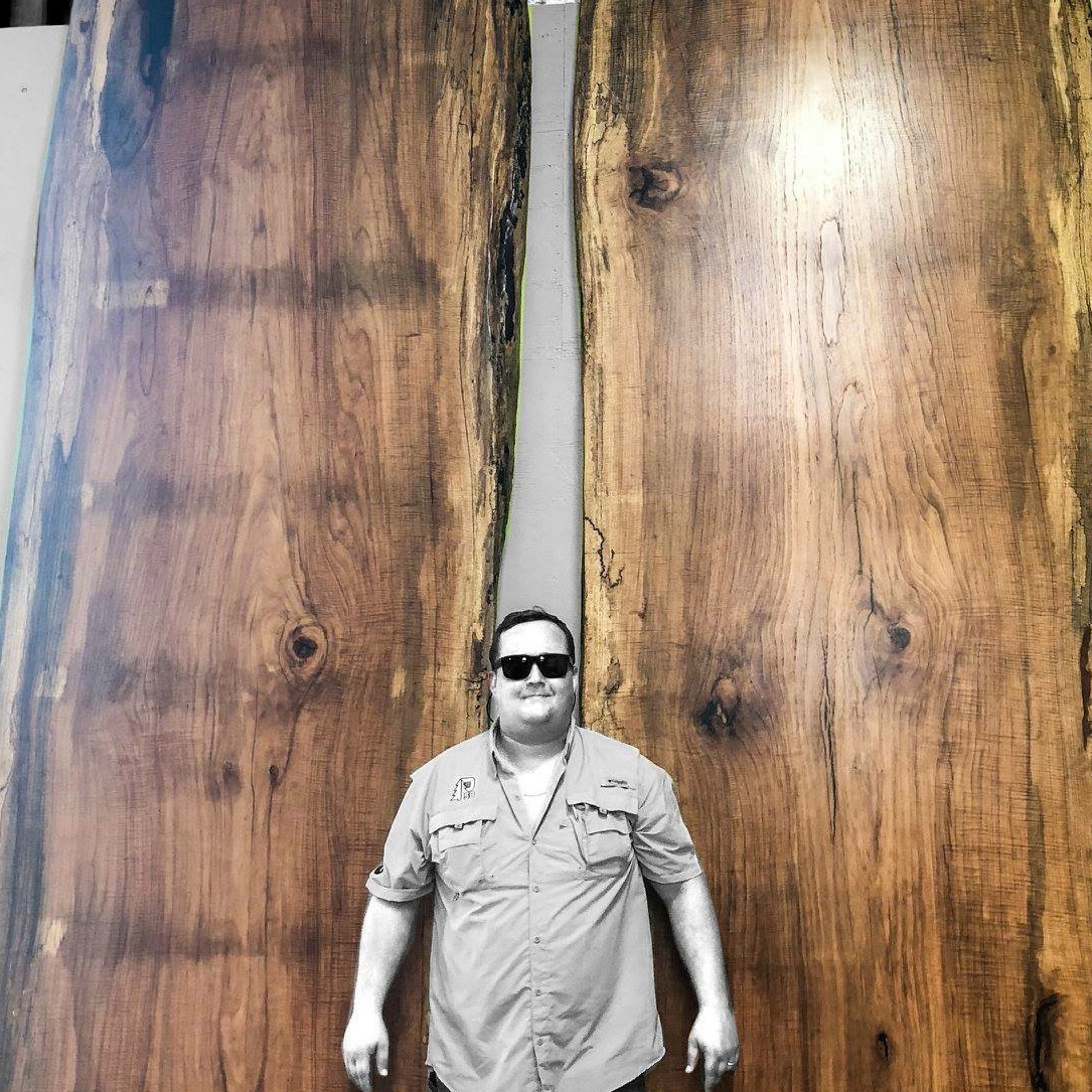 Pecan wood slabs.