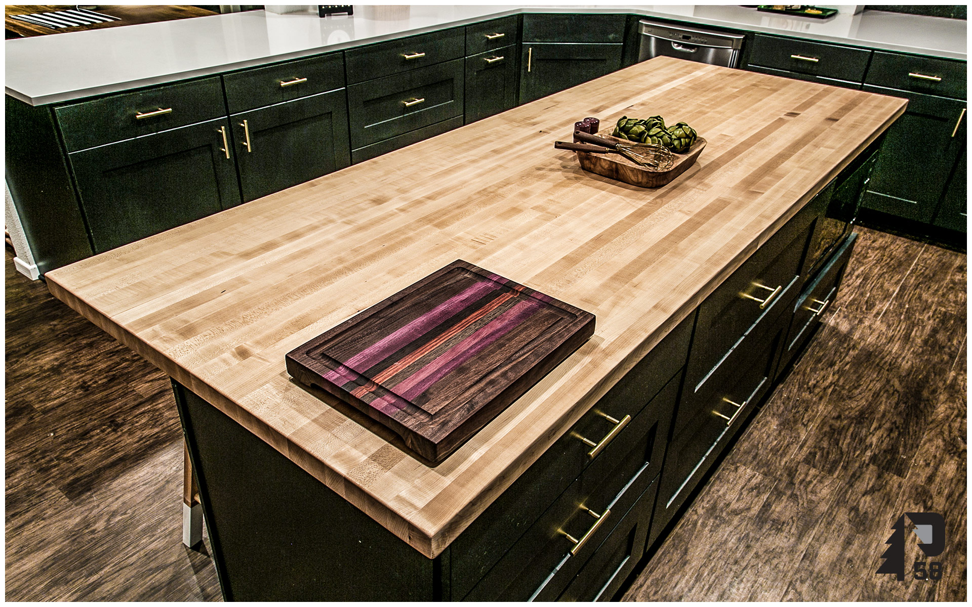 costco butcher block table kitchen with storage dark wood