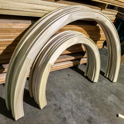 radius wood molding