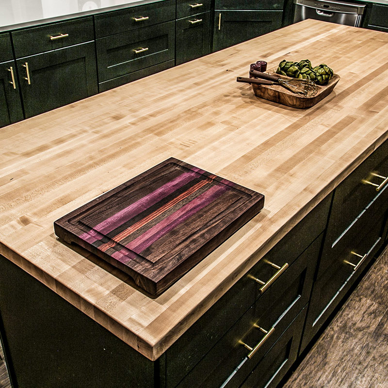 Hard Maple butcher block island top.