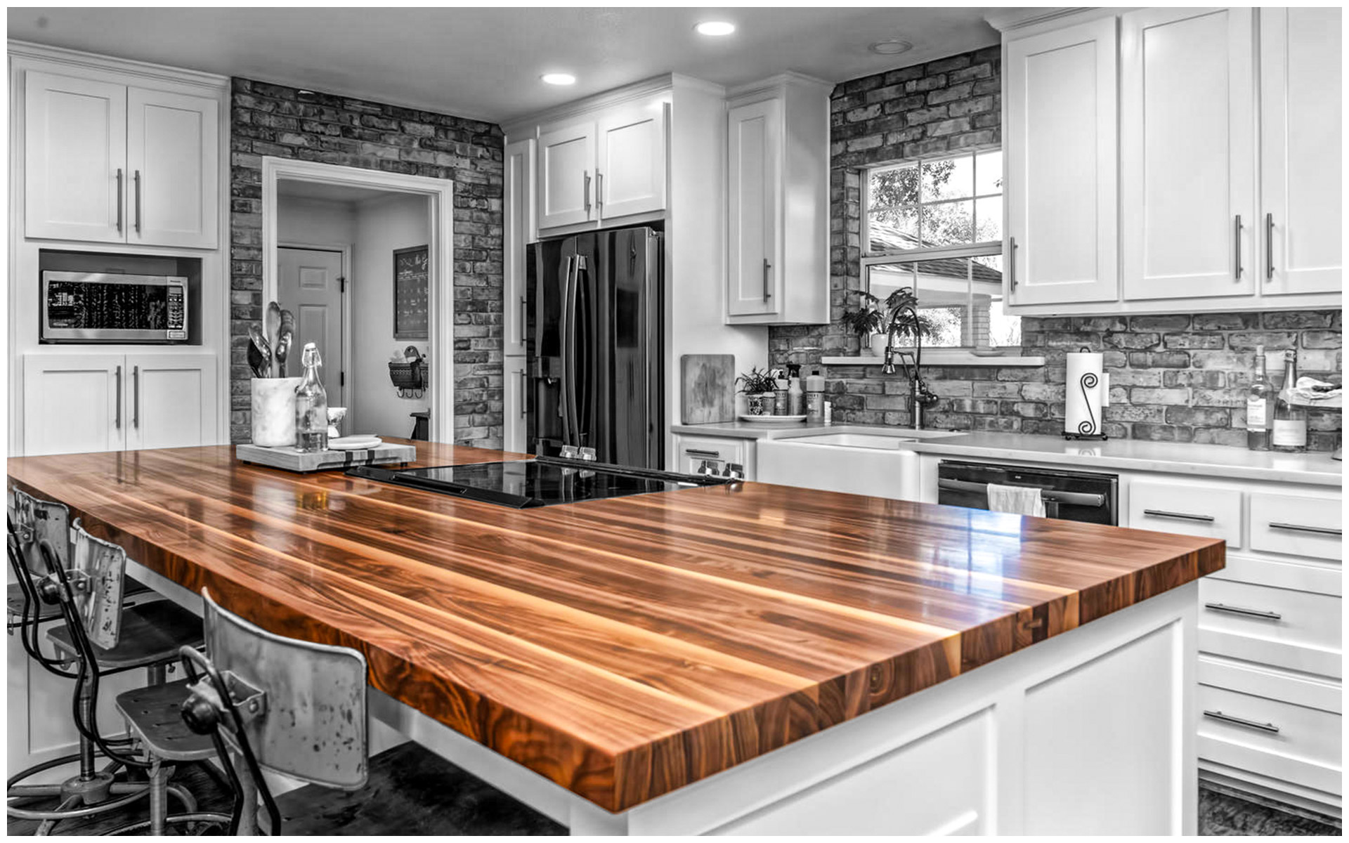 Walnut Butcher Block Countertop - Custom Butcher Block Island - Wooden –  Strong Oaks Woodshop