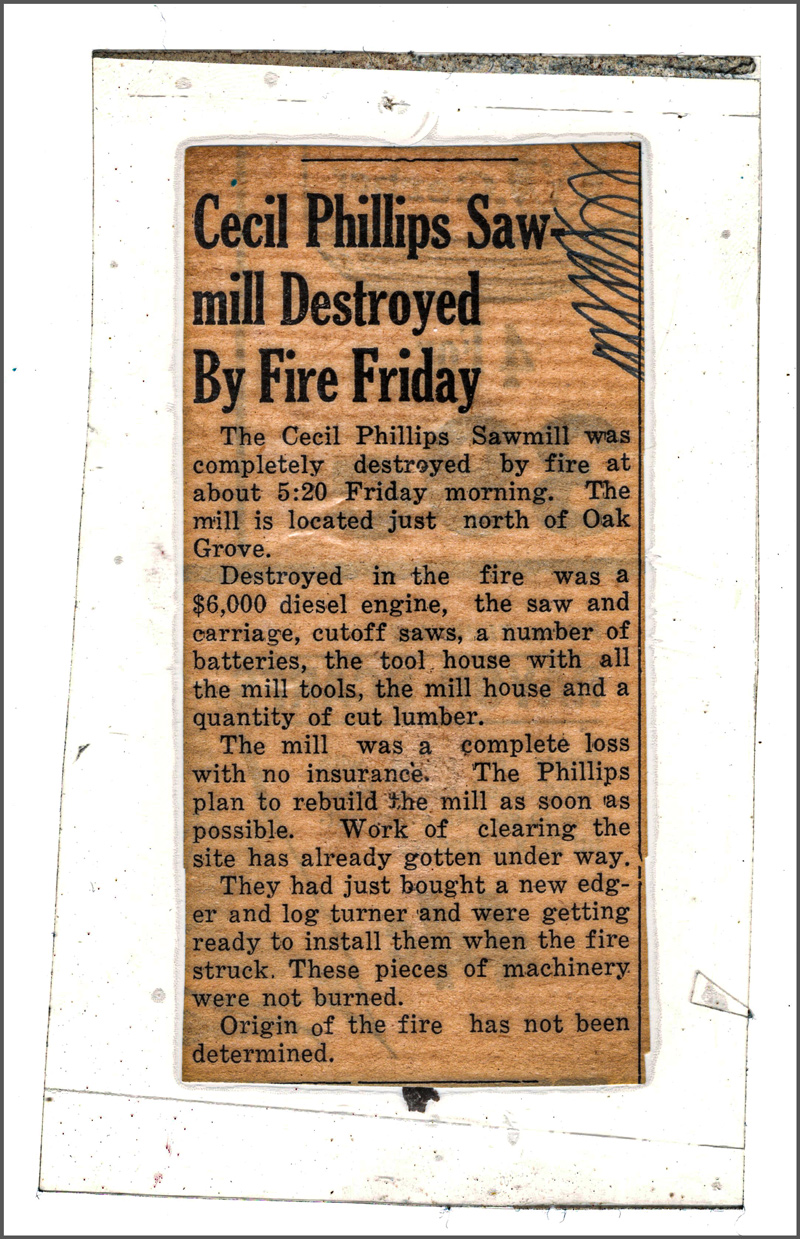 burning sawmill