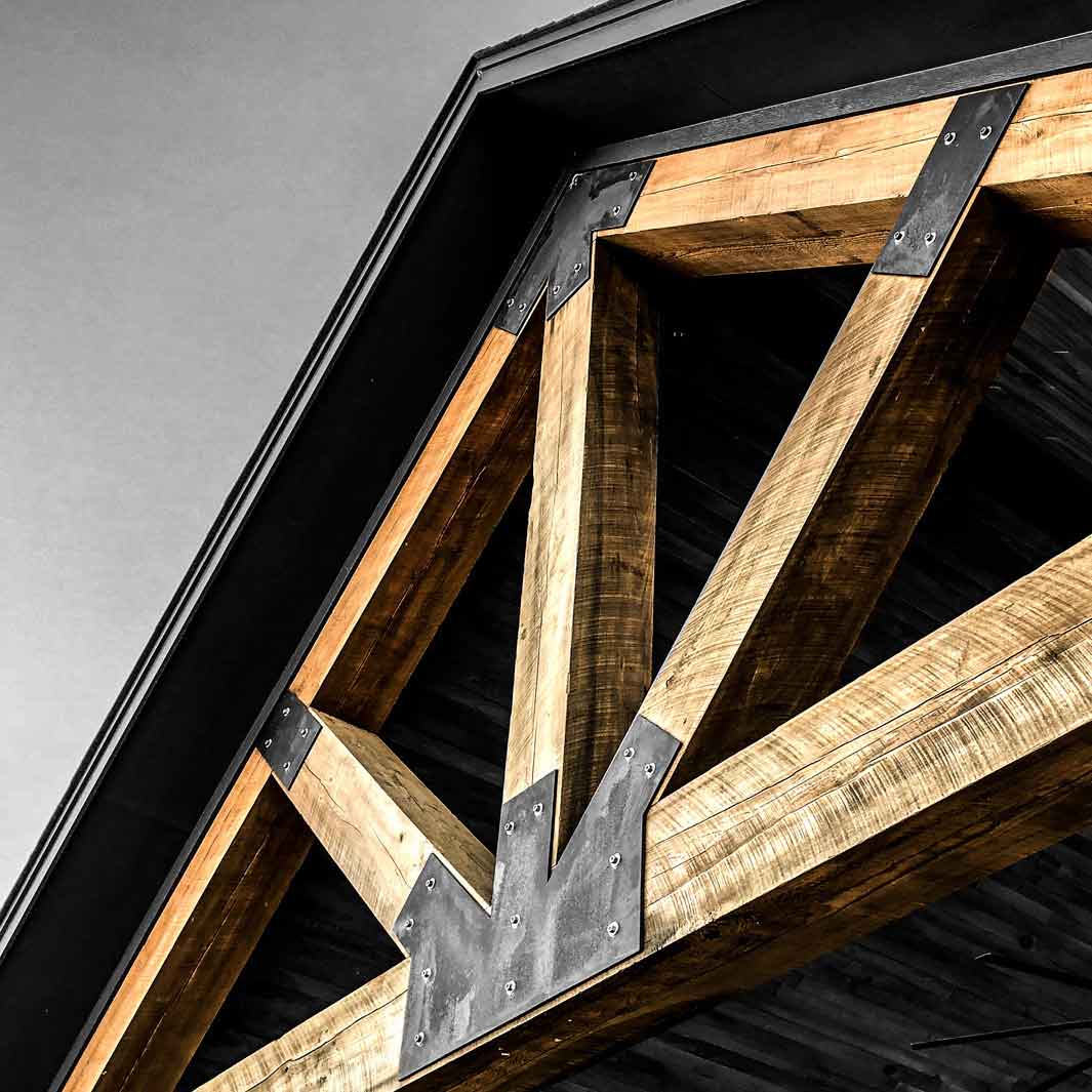 yellow cypress wood beams