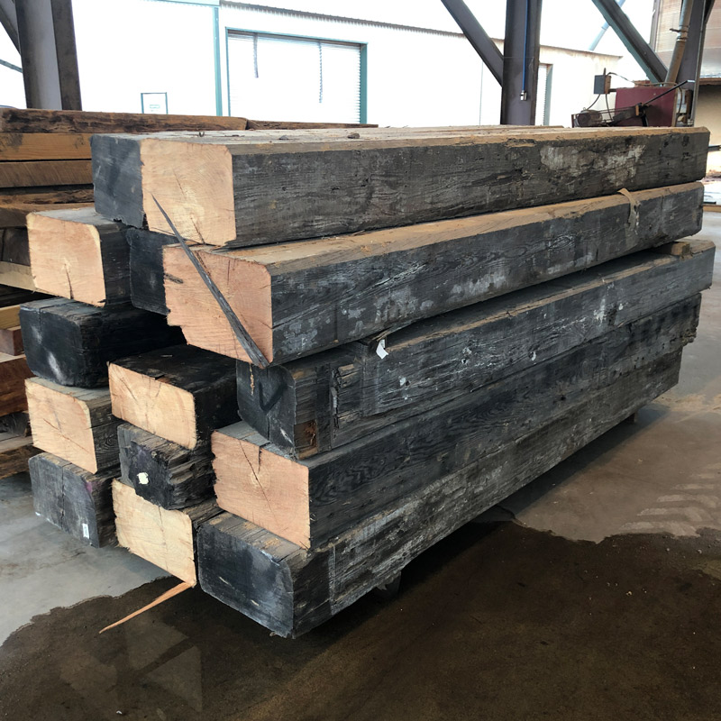 upcycled wood beams