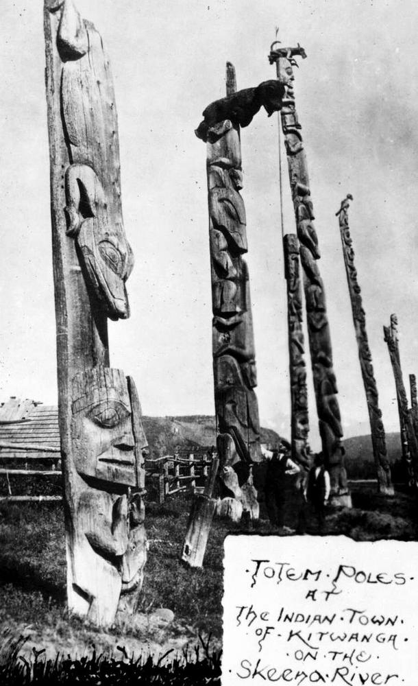 cedar totem poles