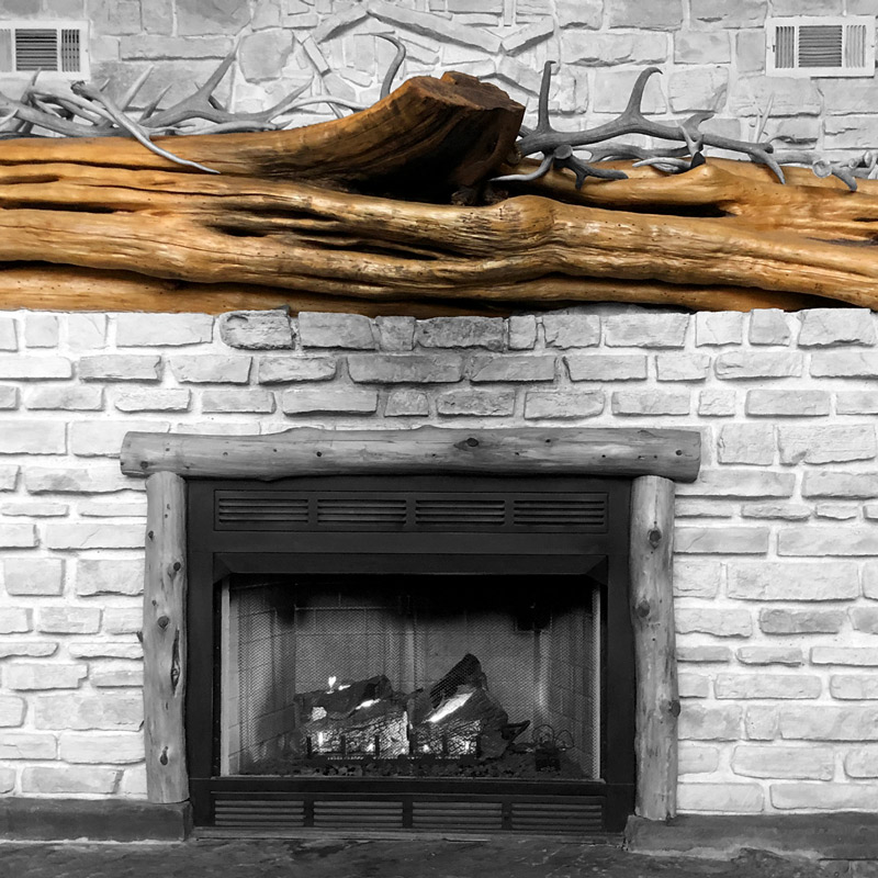fireplace mantel