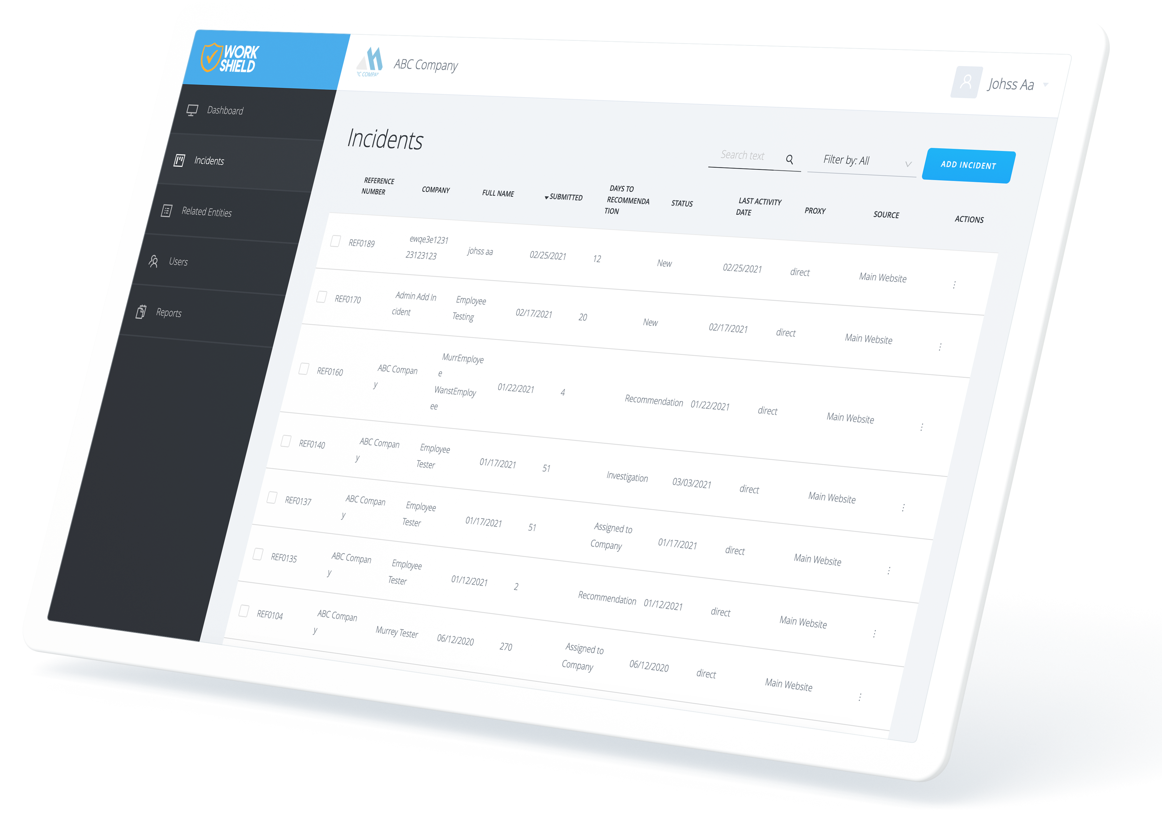 Work Shield technology provides workplace misconduct incident reports to monitor the health of your workplace culture