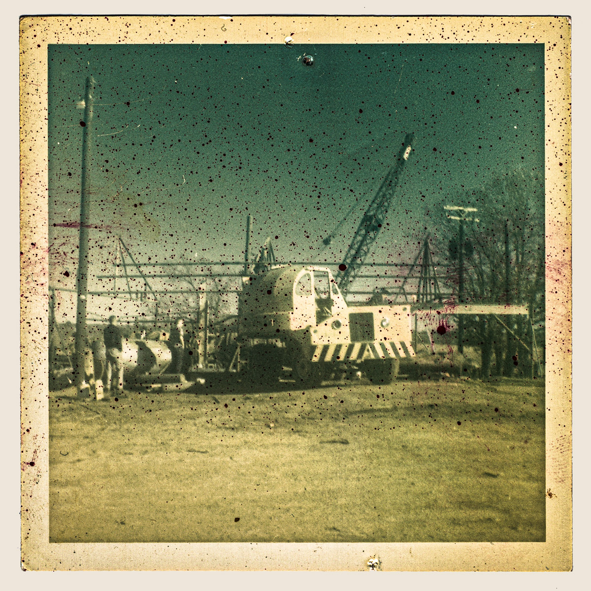 The historic Phillips sawmill being build in 1958.