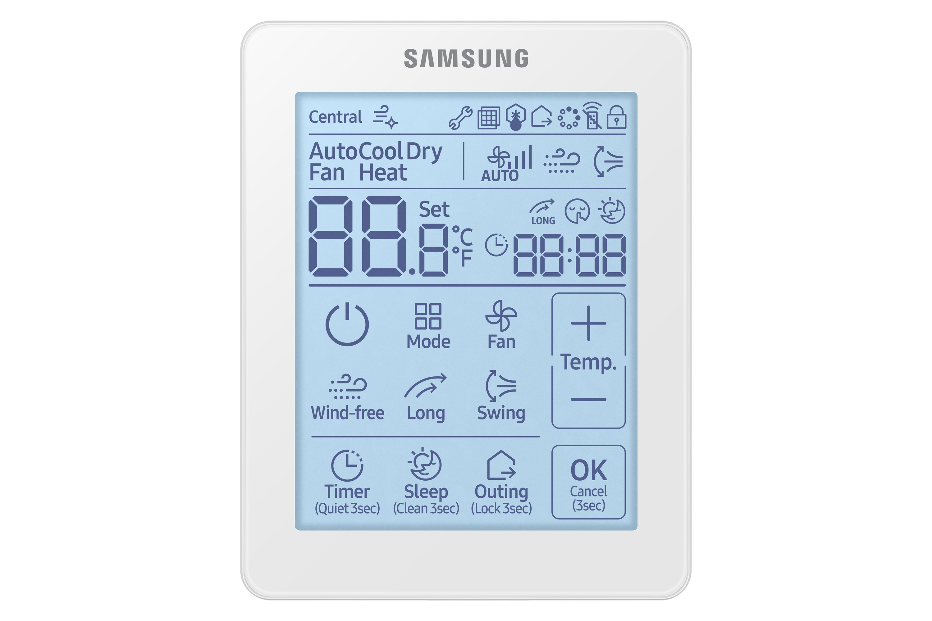 How to set AC temperature settings for cooling