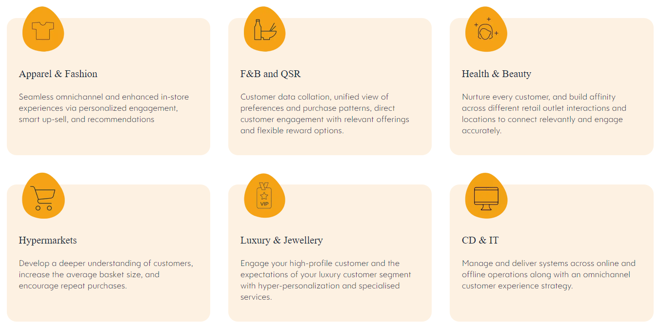 Capillary services these specific retail verticals'