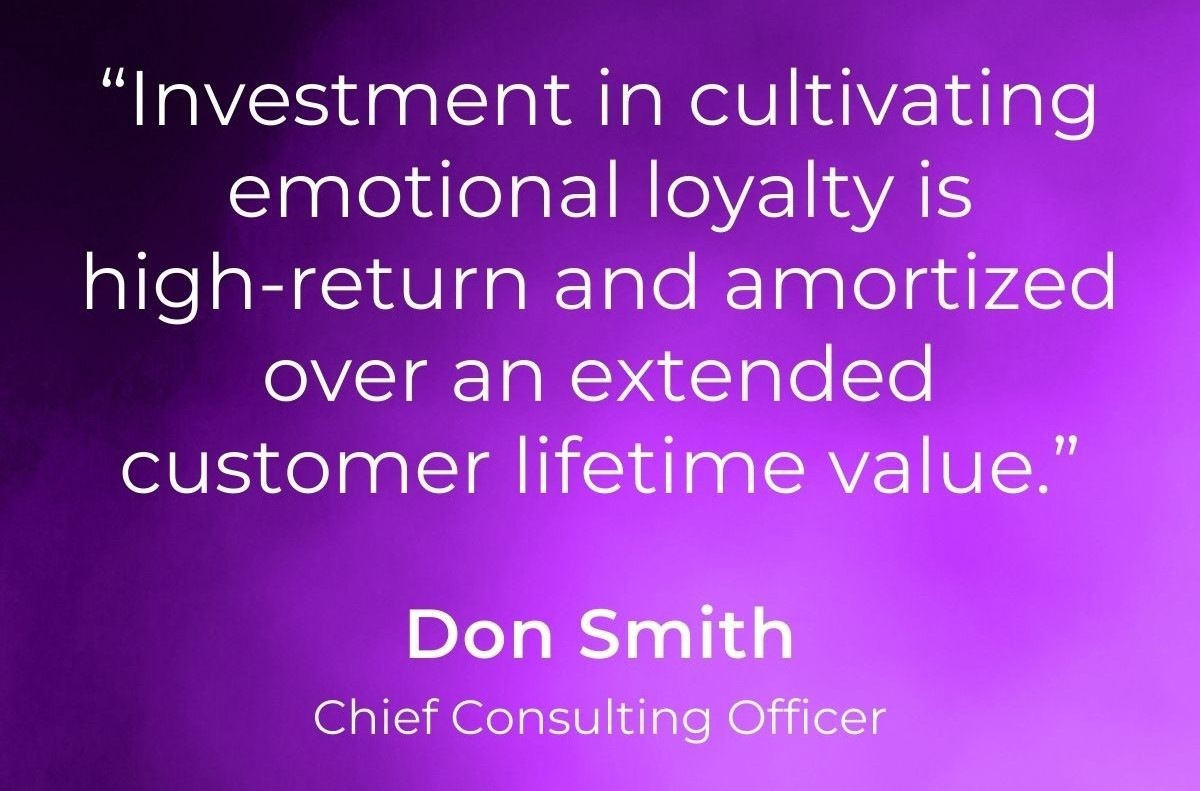 Invest in emotional loyalty for CLV
