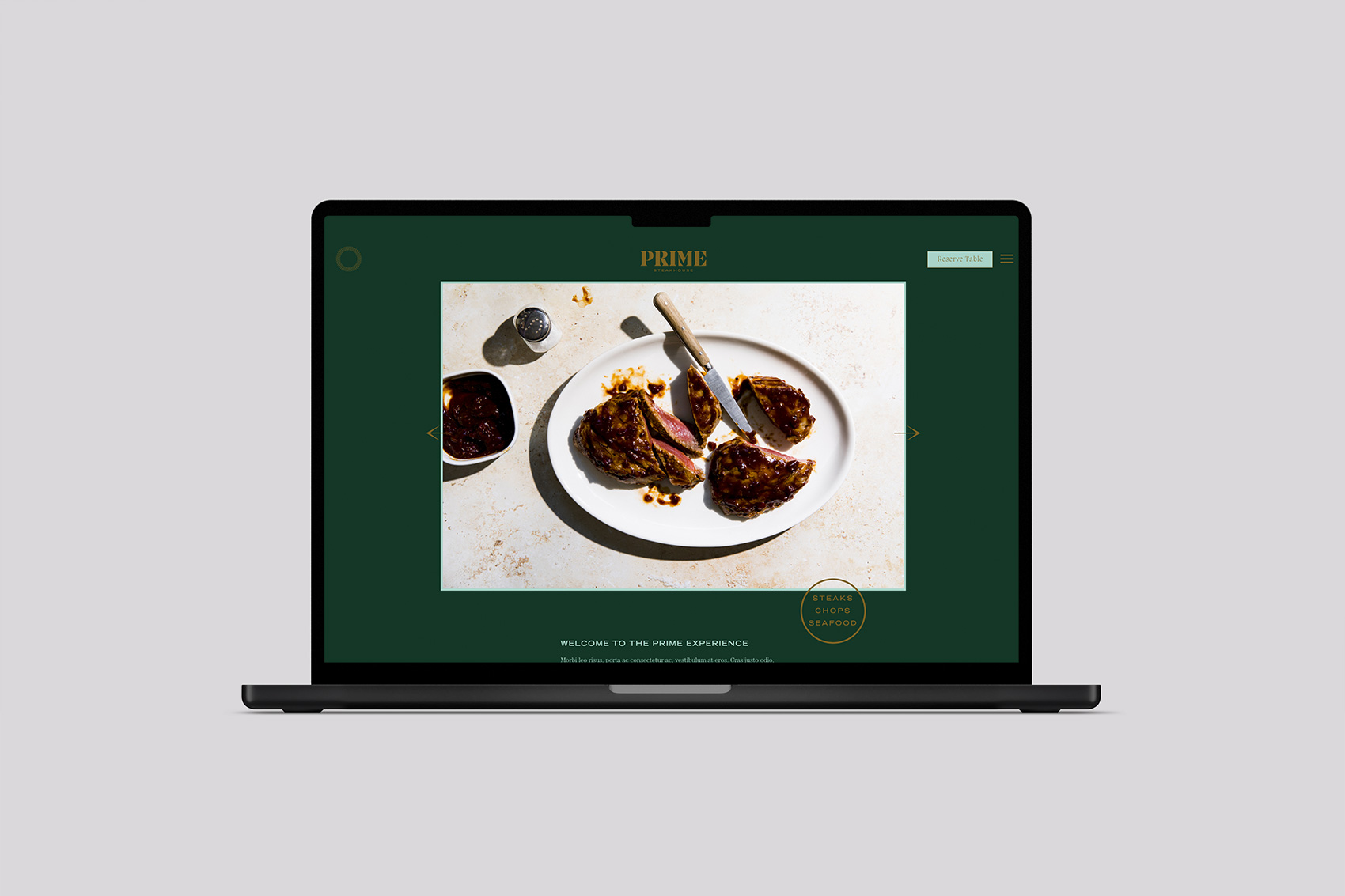 Prime Steakhouse Crown Point Website Design