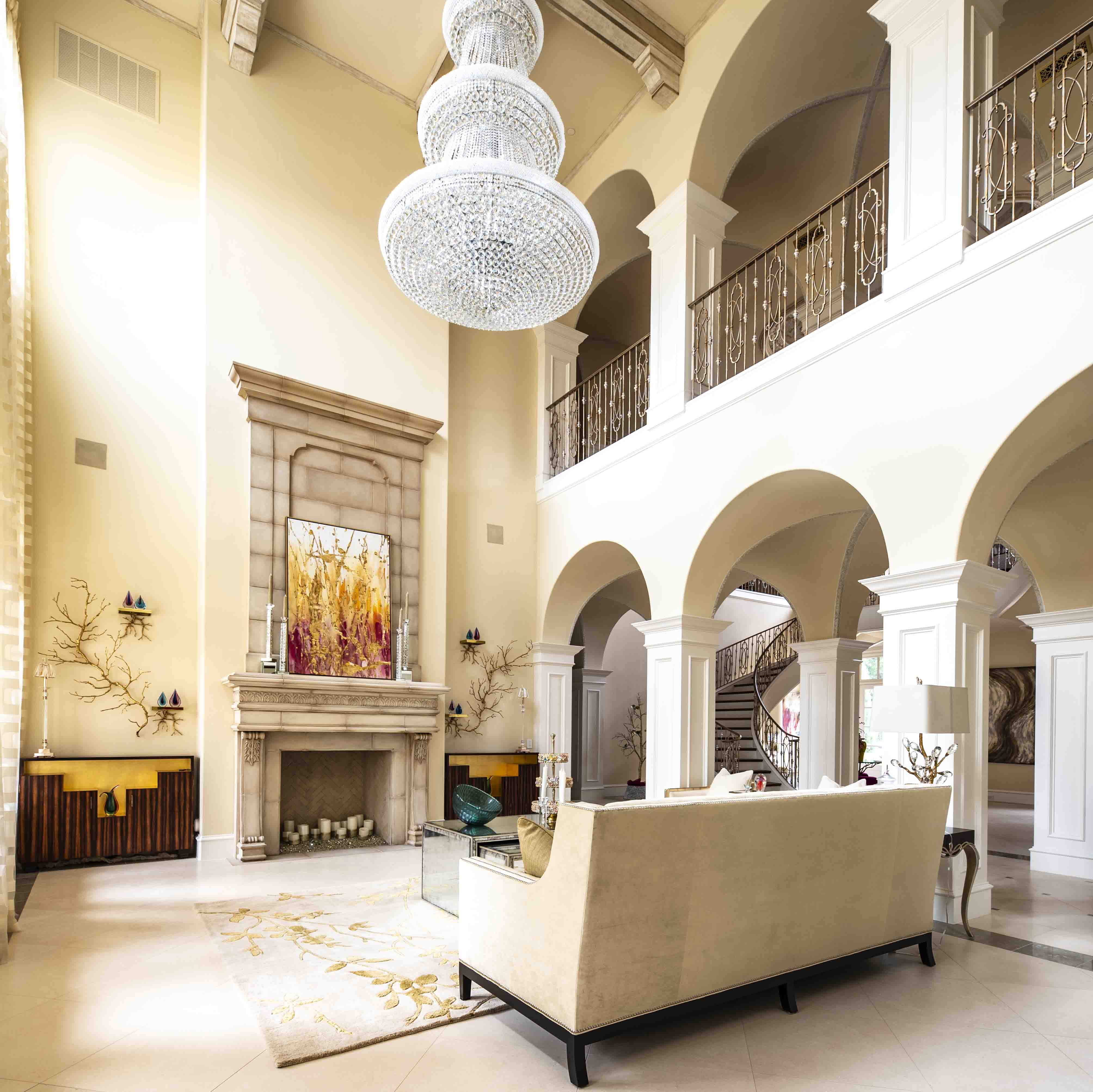 statement fireplace interior design