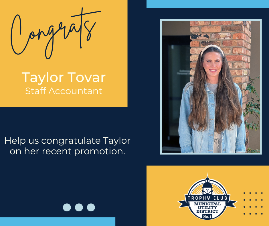 Congrats Taylor Tovar, Staff Accountant. Help us congratulate Taylor on her recent promotion.