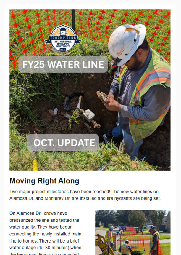 FY25 Water Line Project Update-October email