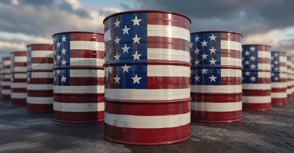 American oil barrels