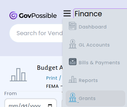 Setting up a granting body with contacts and documents