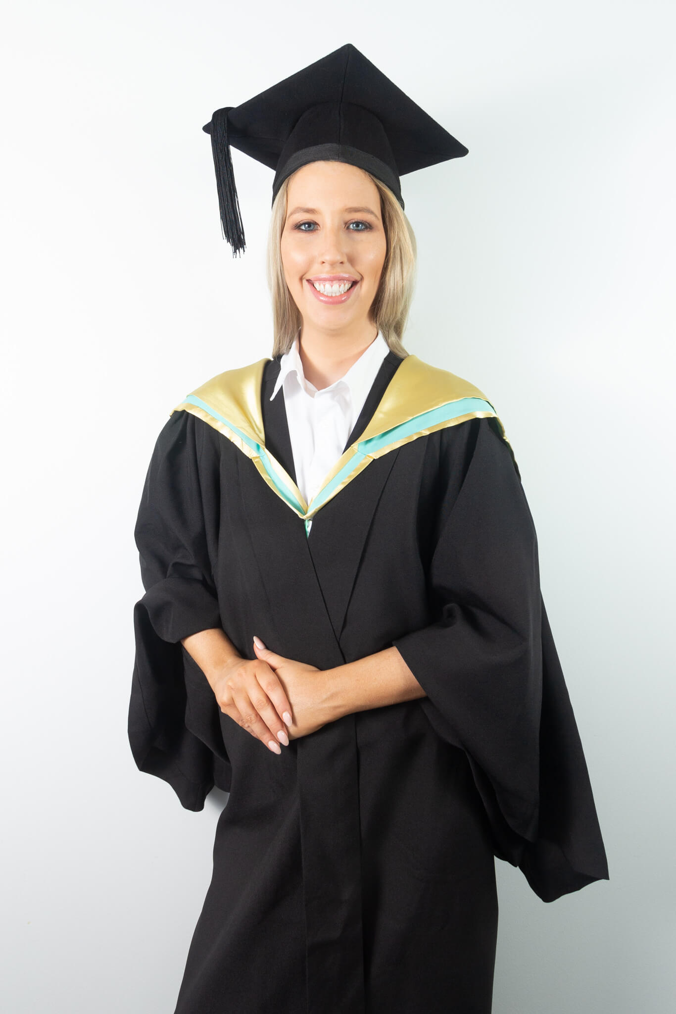 Monash University Master of Science graduation gown set Front view