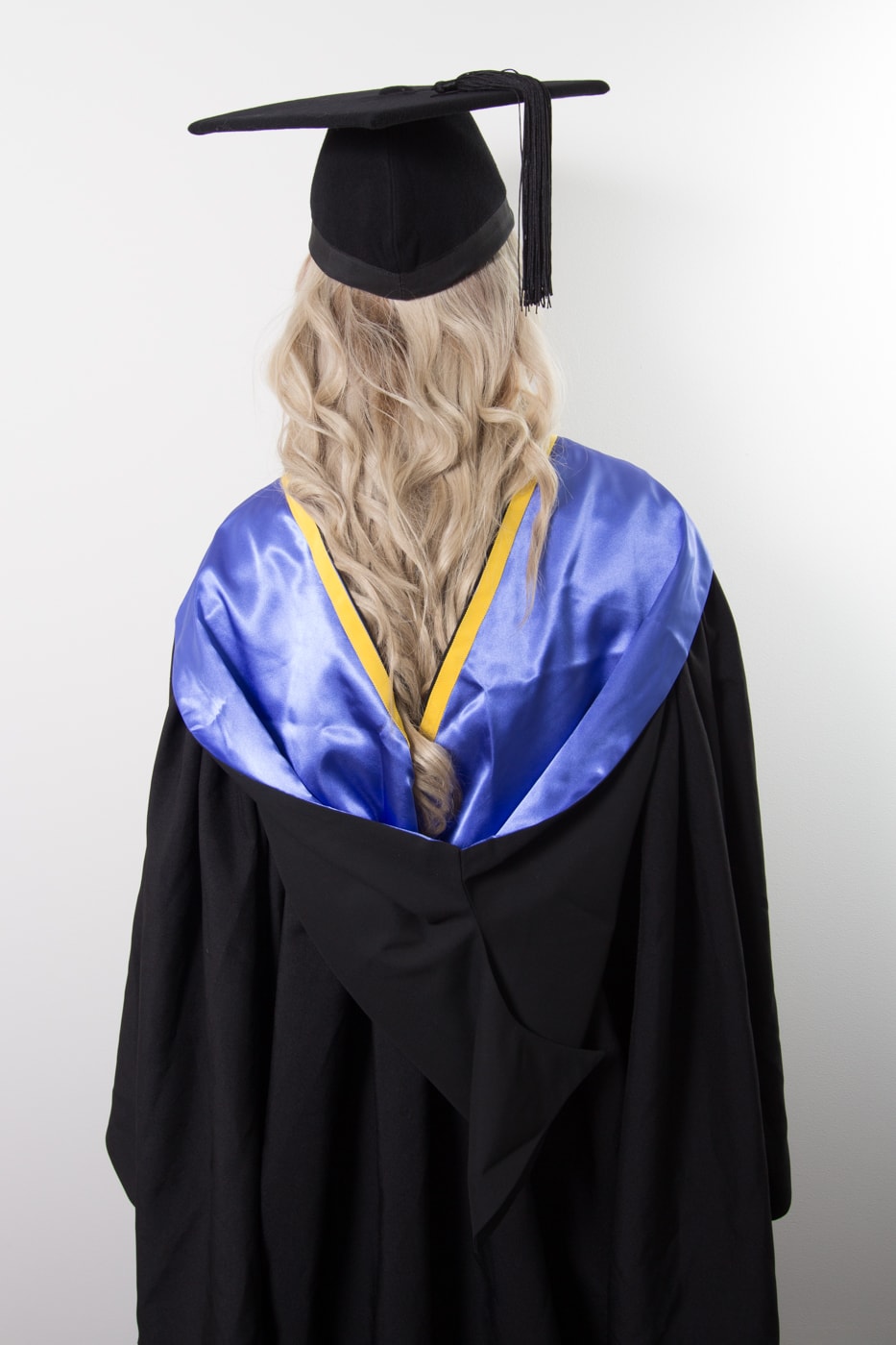 UniSA Standard Masters Degrees graduation gown set Back view