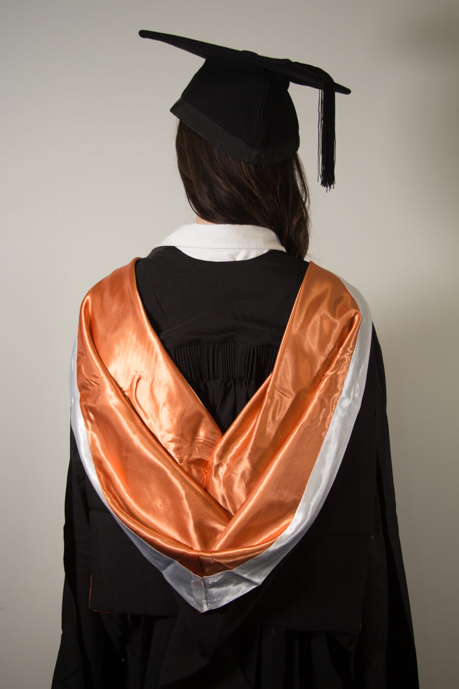 USyd master of commerce graduation gown set - Back view