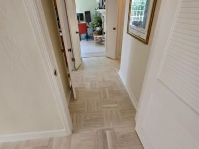 Whitewash Parquet Refinish