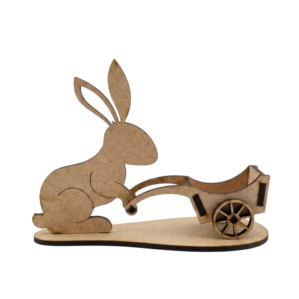 Conejo de pascuas carreta