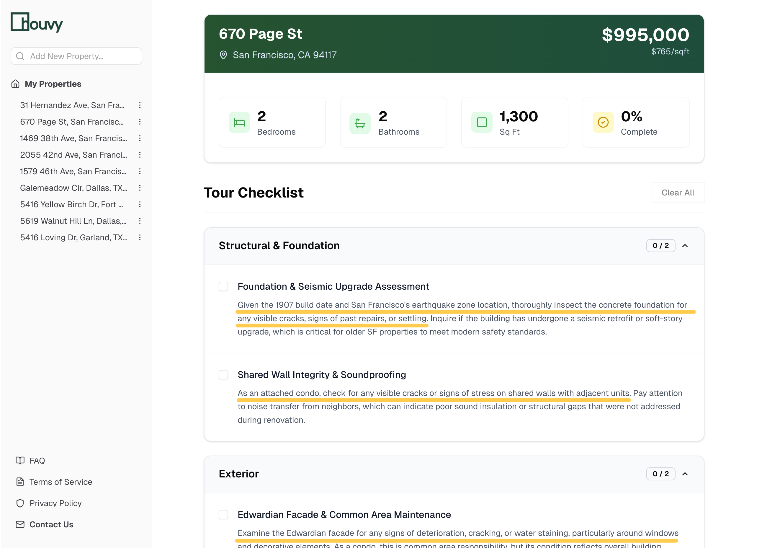Demo of Houvy Checklist Desktop