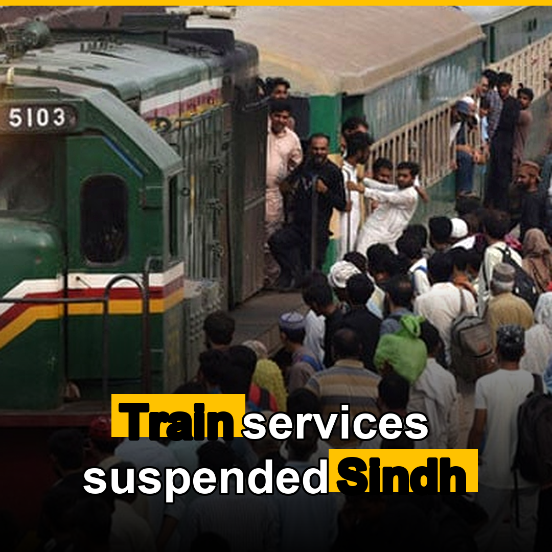 Rail traffic suspended after freight train derails in Sindh