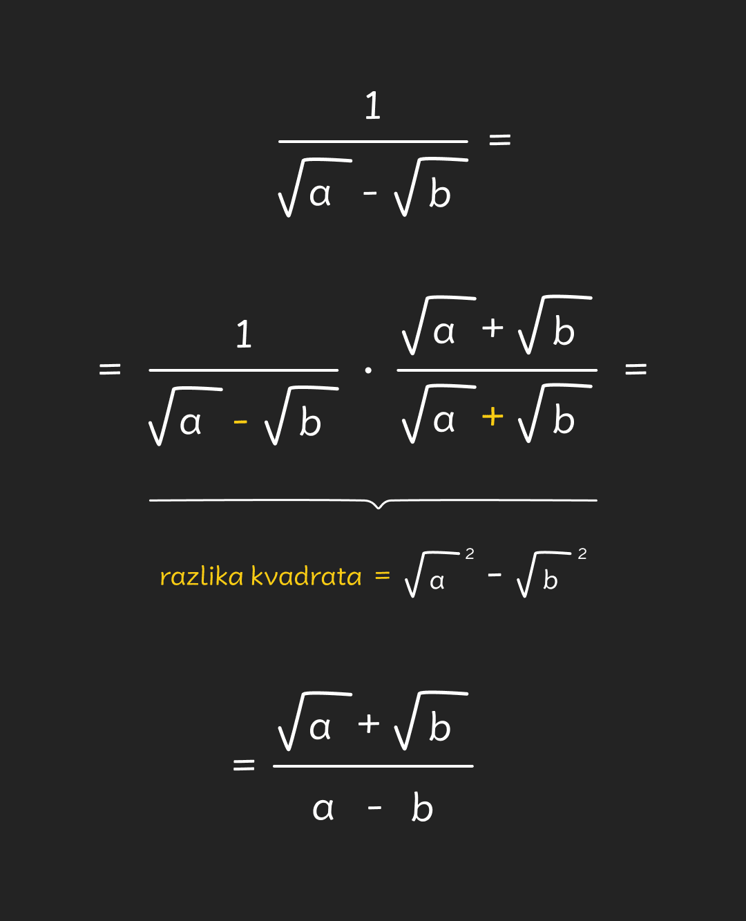 Racionalizacija nazivnika formula - mobile – 1
