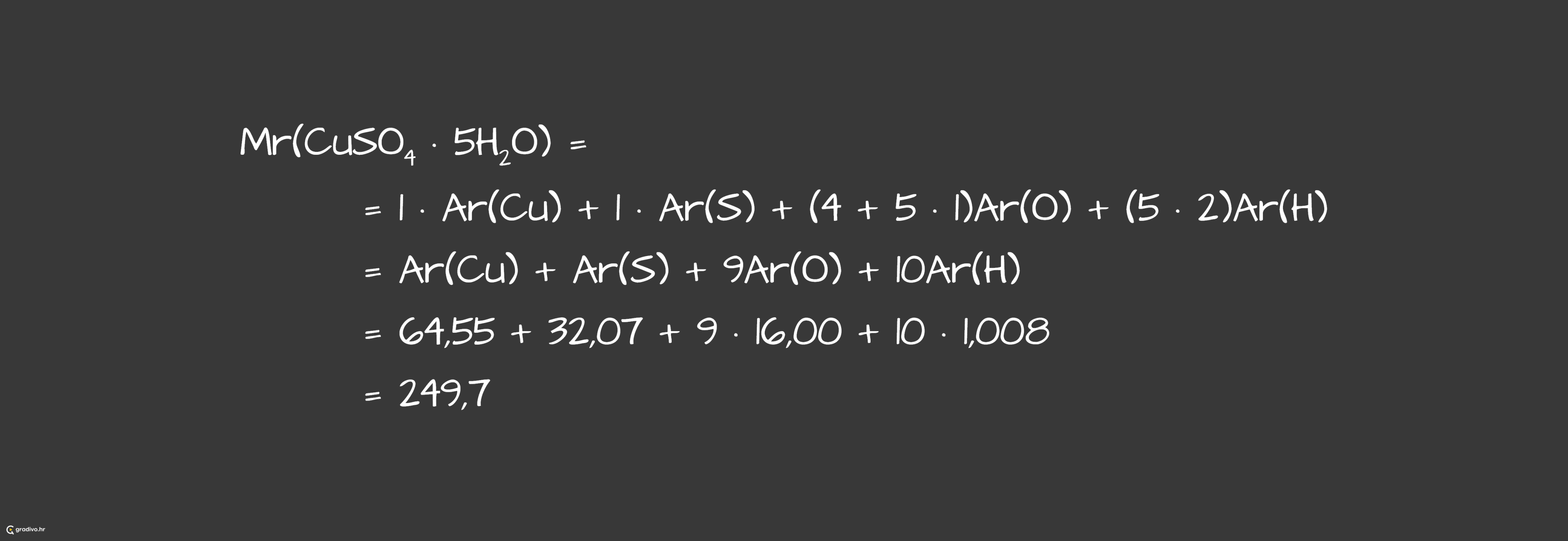 pr relativna molekulska masa