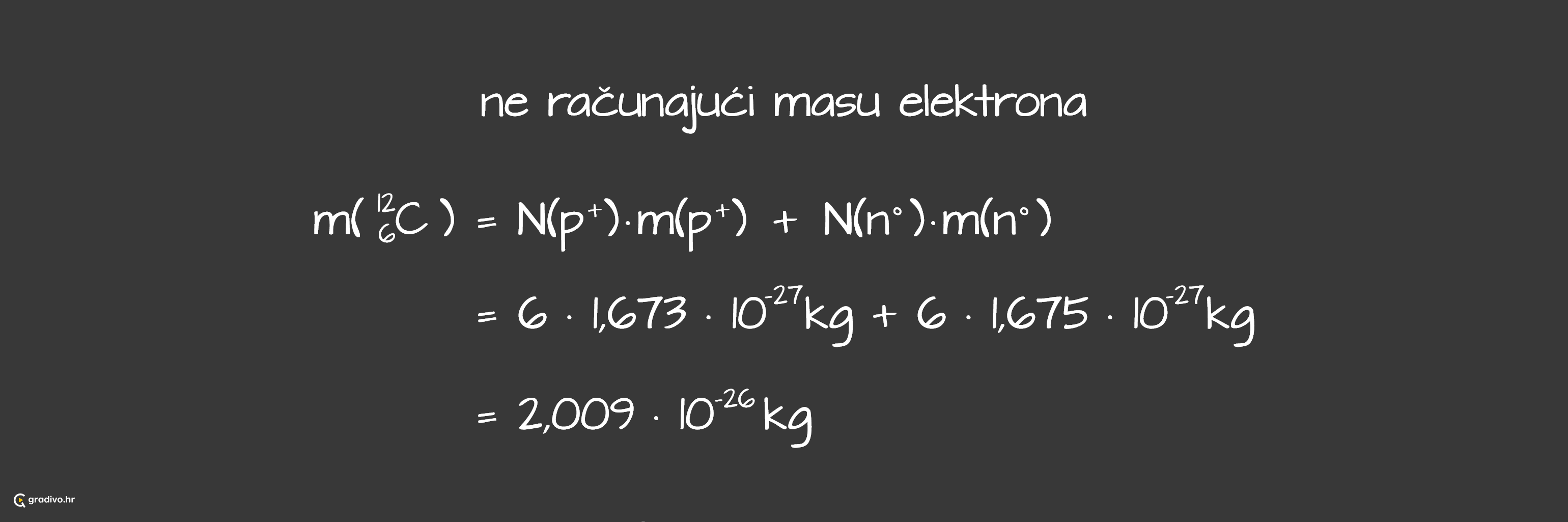 pr masa atoma bez elektrona