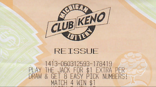 michigan club keno ticket