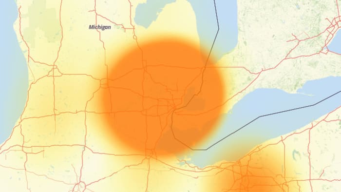 At t outage map michigan