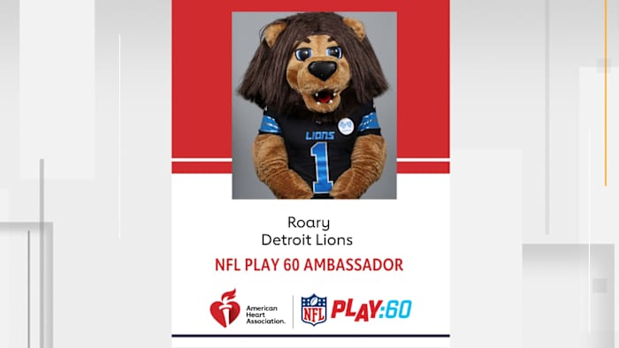 Detroit Lions mascot 'Roary' named NFL PLAY 60 ambassador for second straight year