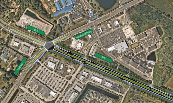 New traffic pattern coming to SR 16 near International Golf Parkway in St. Johns County this fall