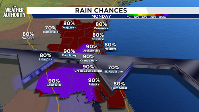 Scattered storms raise flooding concerns this Labor Day weekend