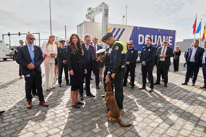 US homeland security chief and Belgian prime minister pledge joint efforts to tackle drug smuggling