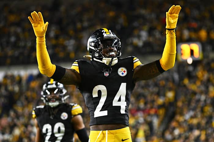Steelers CB Joey Porter Jr. inactive for opener versus Falcons as back issues, contract talks linger