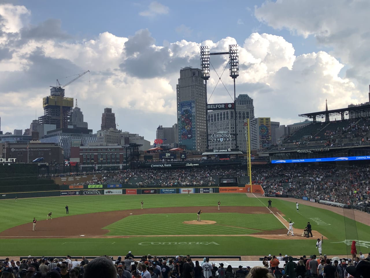 Section 130 at Comerica Park 