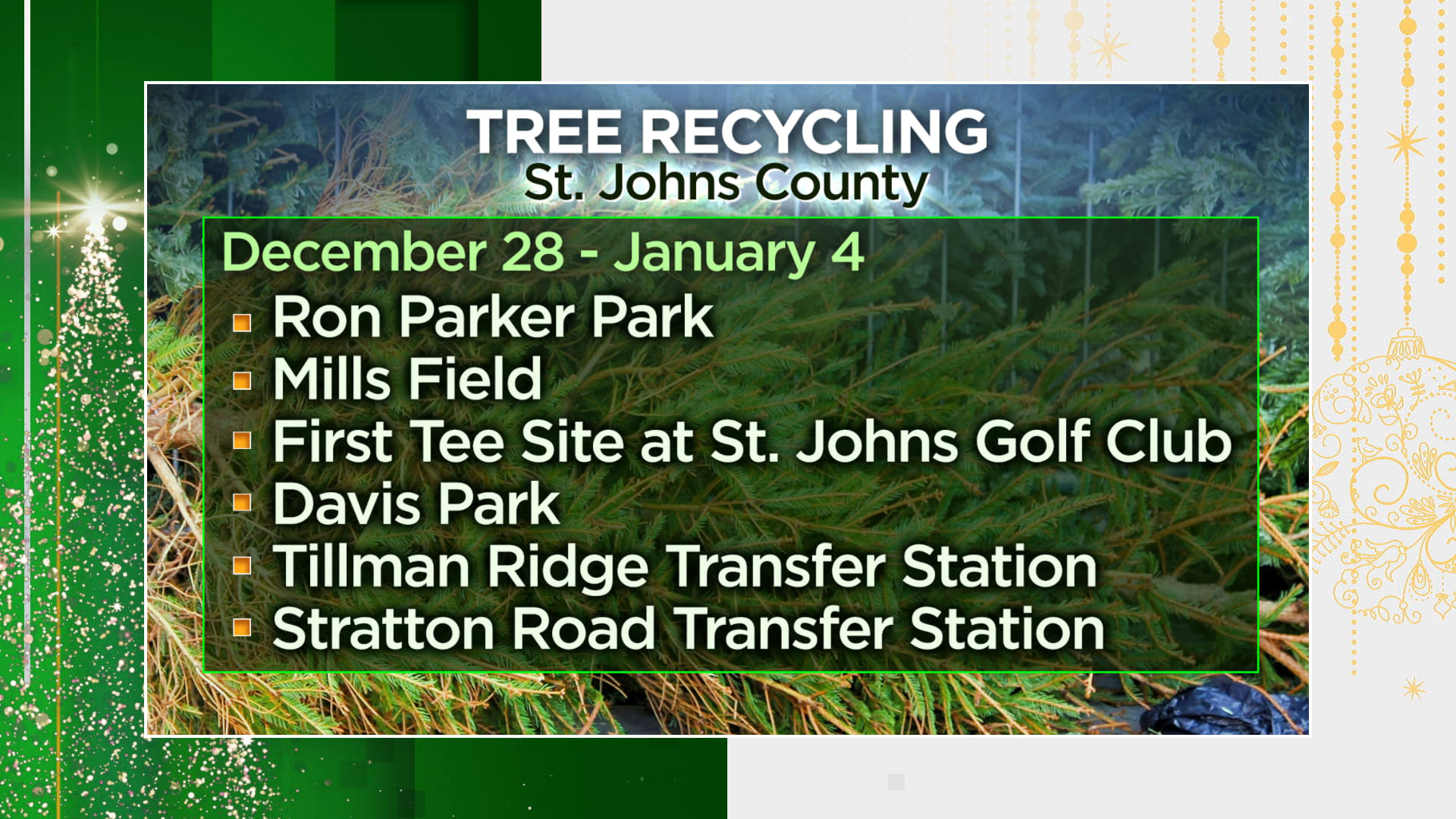Parker Co Christmas Tree Recycling 2022 Christmas Tree Recycling Begins Tuesday In St. Johns County