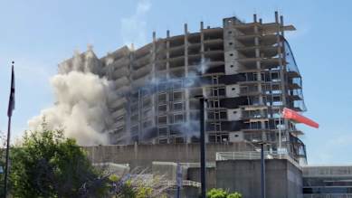 Watch: Close of view of Berkman II implosion from across the street