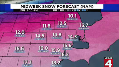 Snow forecast for Metro Detroit: Here's what to expect February 1-4, 2022